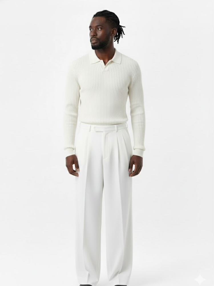 Caliah Ashford - Men's Wide Leg Casual Trousers