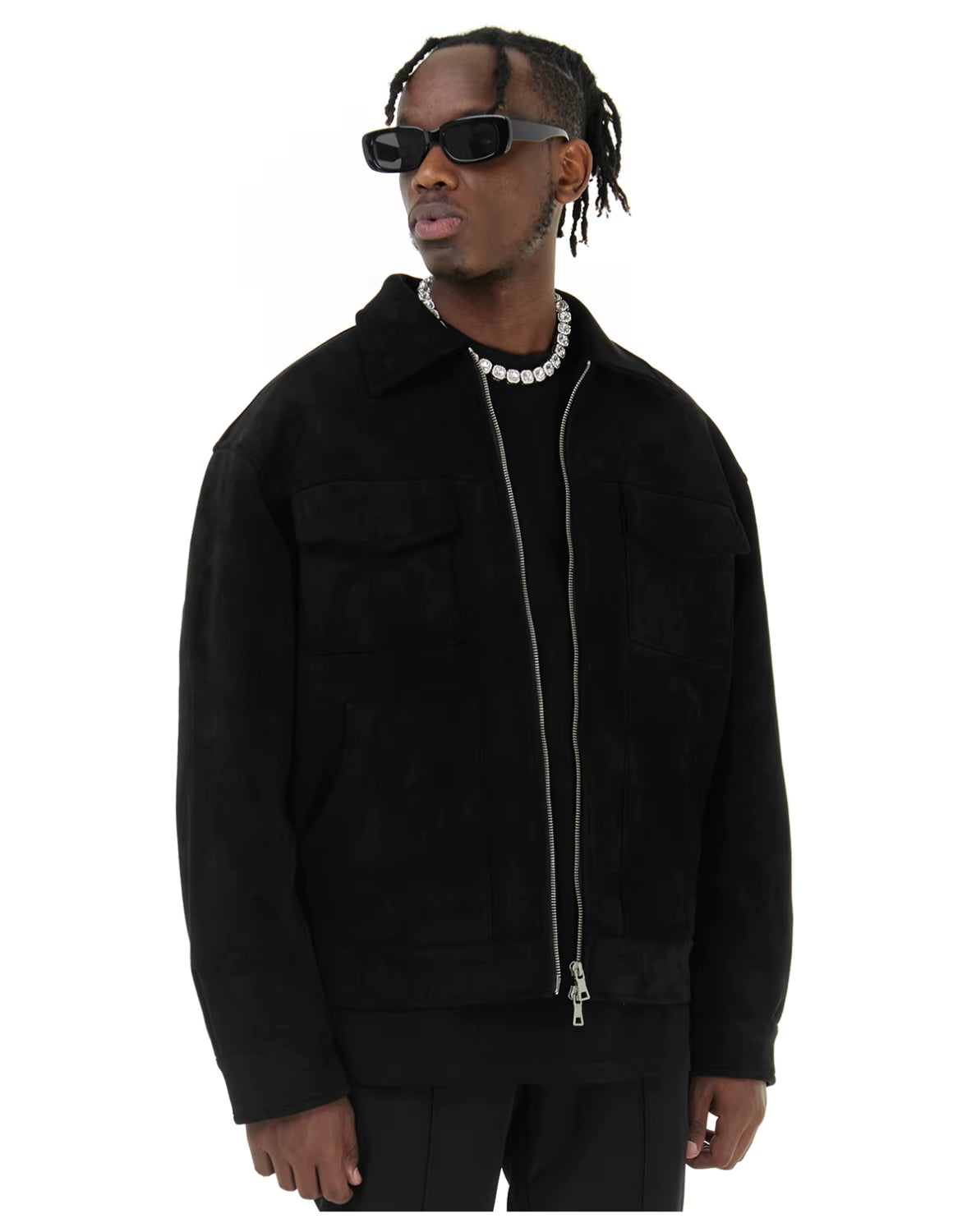 Caliah - Suede Jacket Oversized Bomber