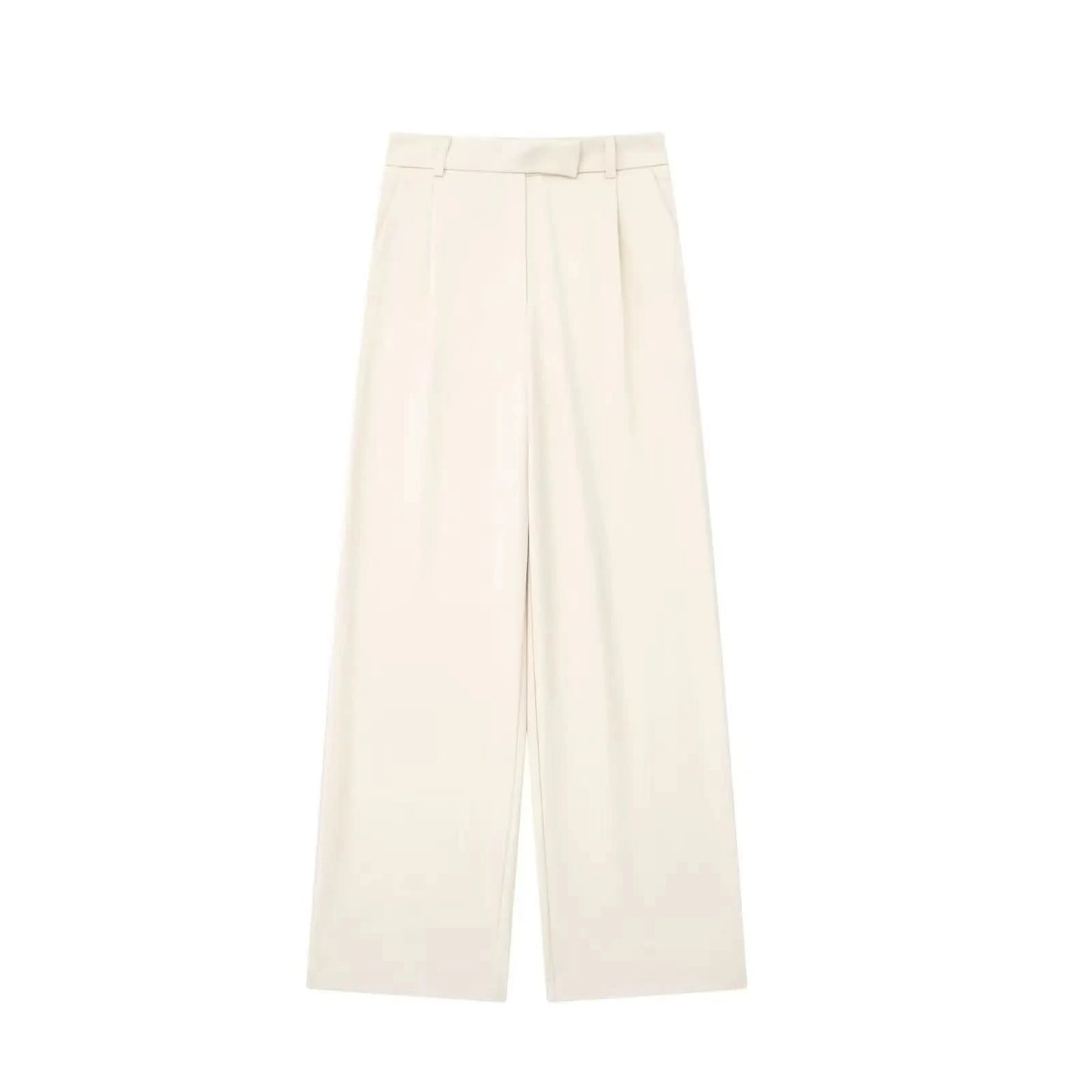 Caliah - Women's High Waist Straight Leg Trousers