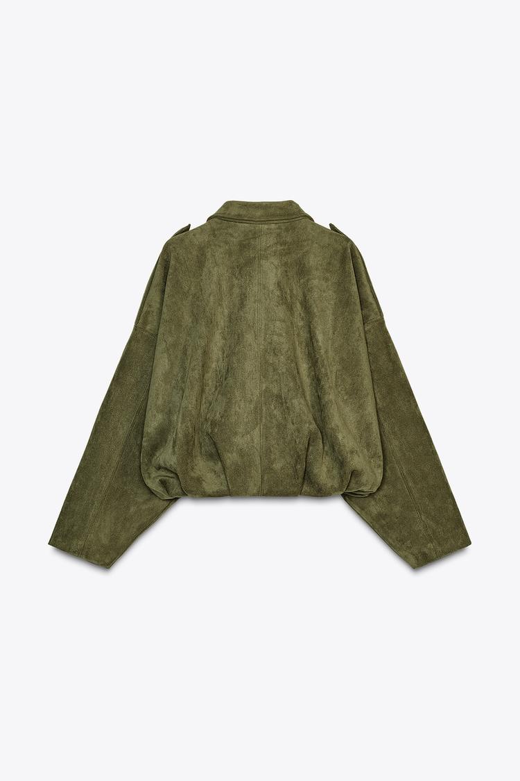 Caliah - Suede Effect Bomber Jacket