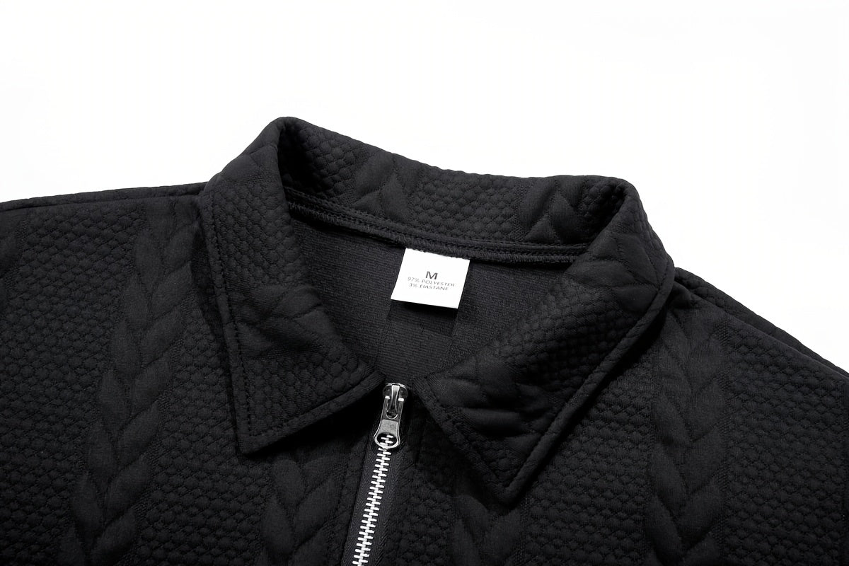 Casablanca - Men's Textured Zip Polo & Trousers Set