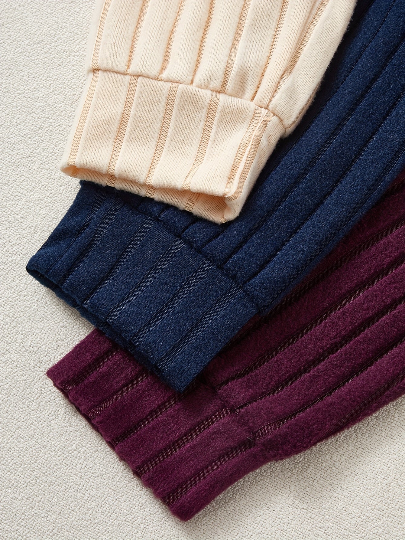 Women's 3 Piece Set – Ribbed Sweatshirt & Trousers