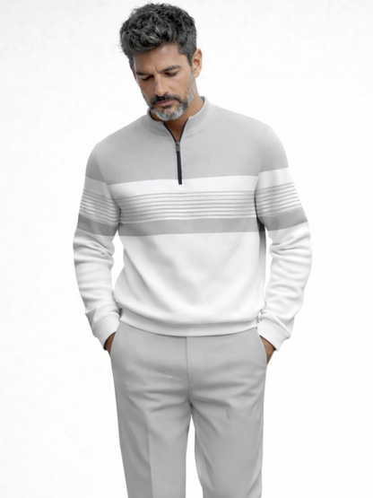 Zipper Long Sleeve Long Pants Two-Piece Set