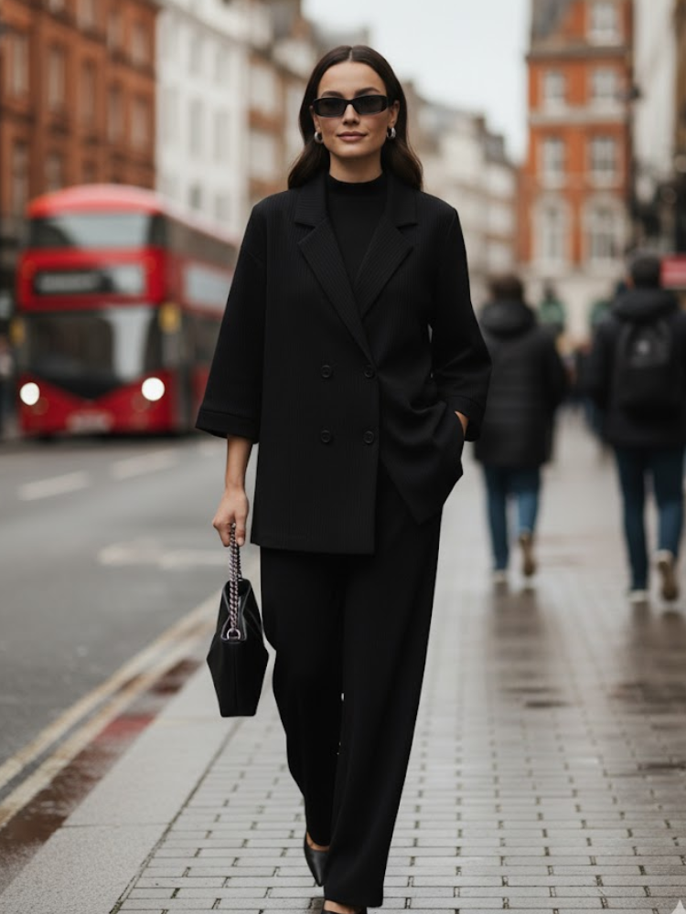 Noire - Blazer & Wide Leg Trousers Co-Ord Set