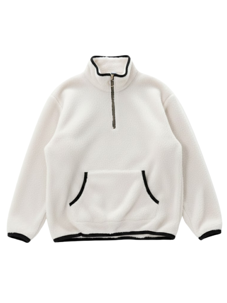 Caliah - Women's Zip Pullover fuzzy Sweatshirt