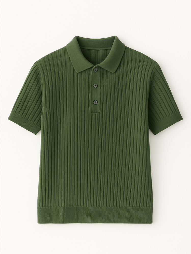 Caliah Elegant Ribbed Polo