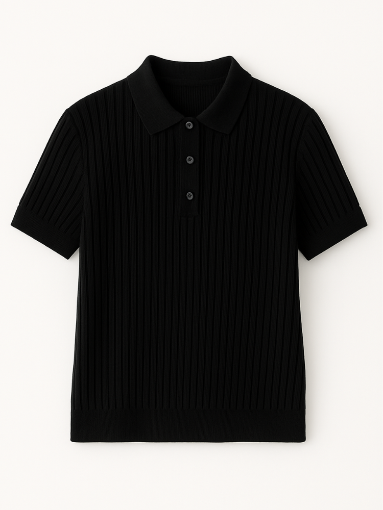 Caliah Elegant Ribbed Polo