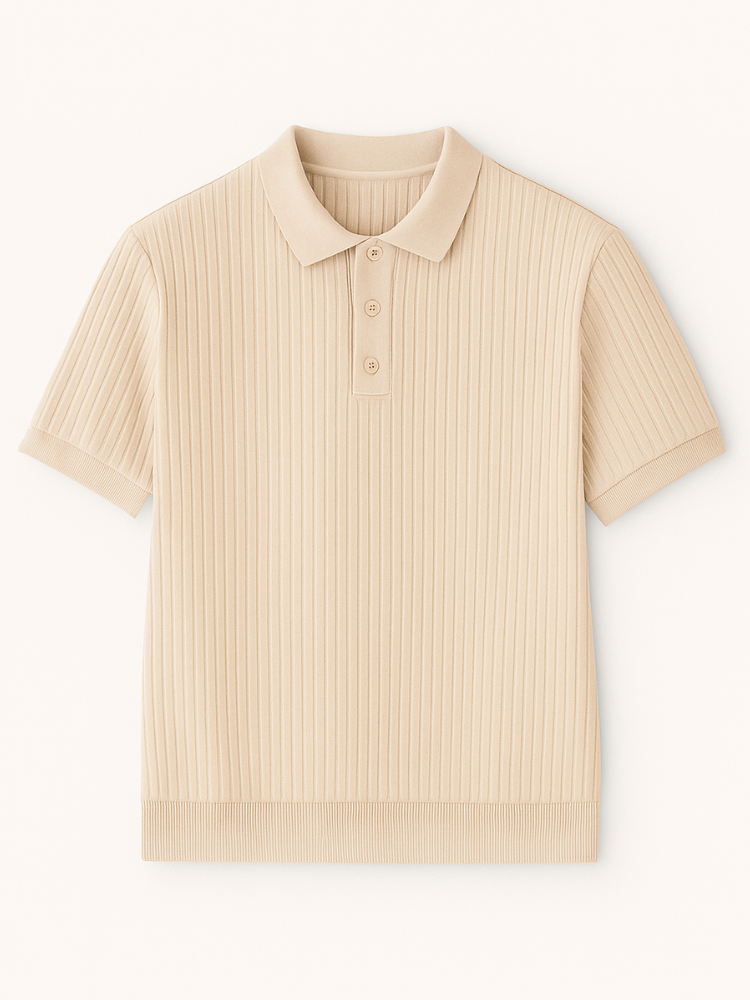 Caliah Elegant Ribbed Polo