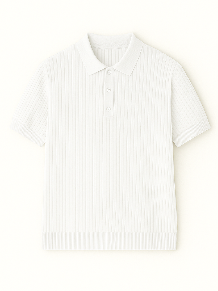 Caliah Elegant Ribbed Polo