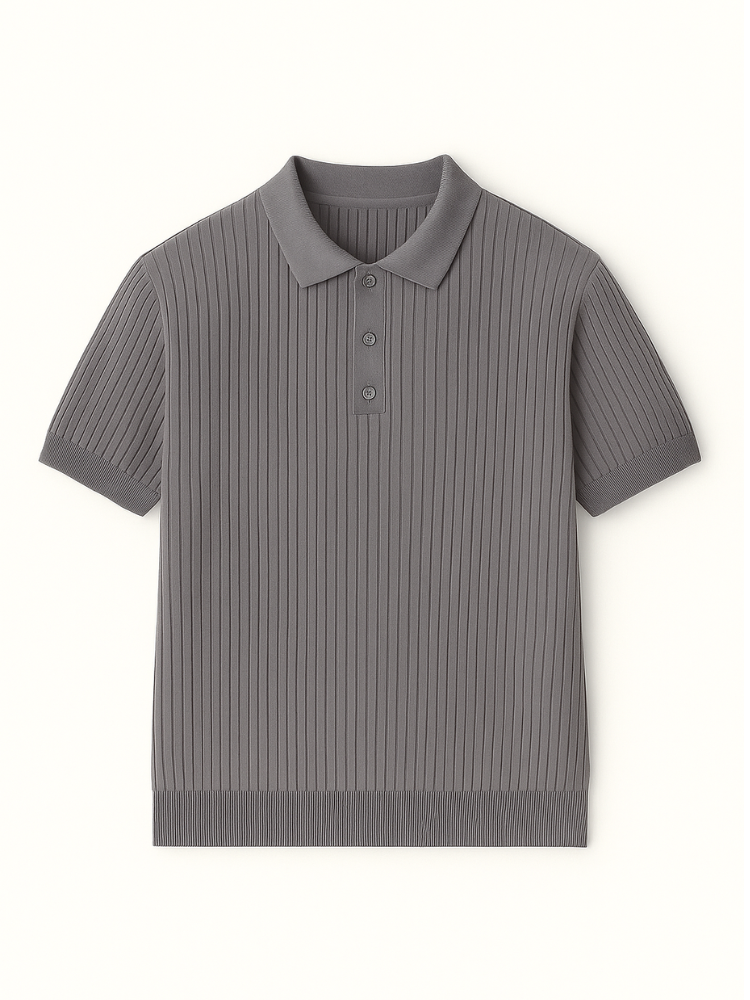 Caliah Elegant Ribbed Polo