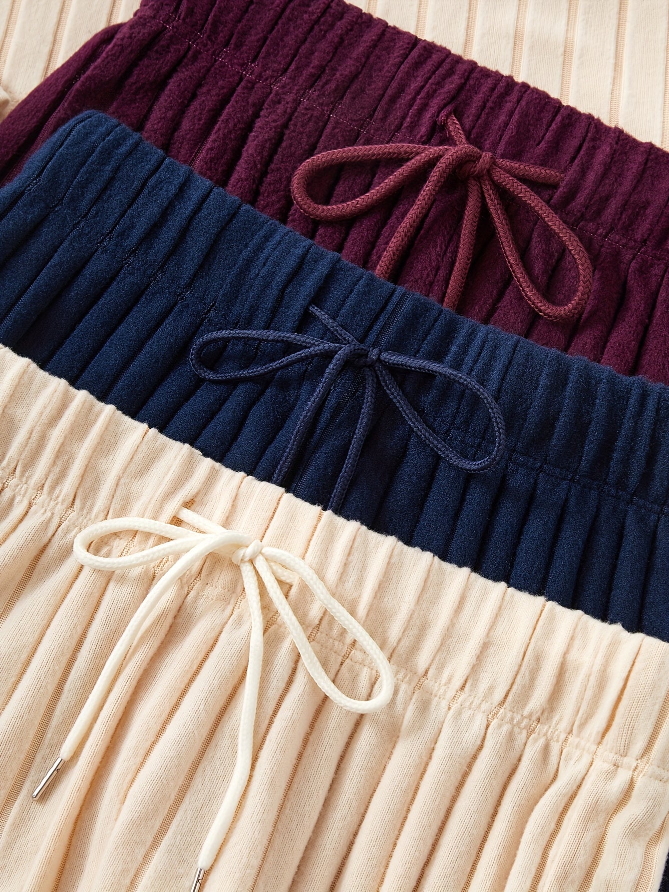 Women's 3 Piece Set – Ribbed Sweatshirt & Trousers