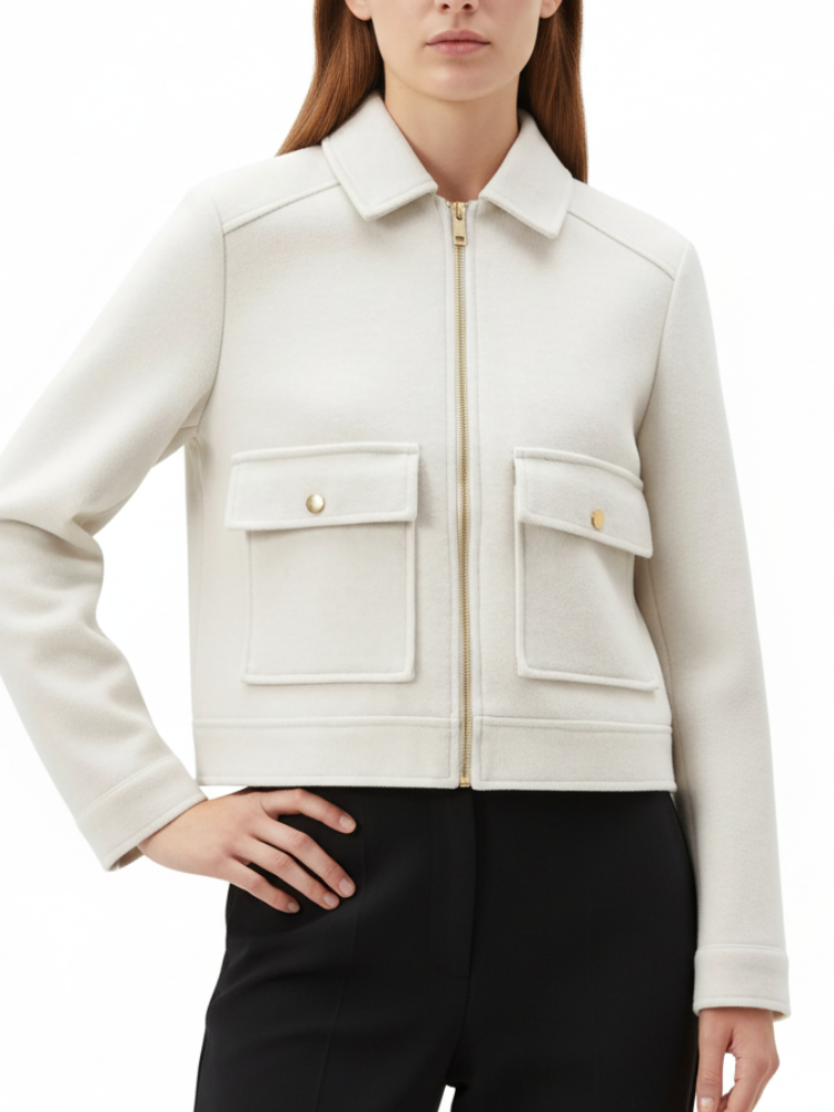 Aline - Wool Boxy Jacket Coat