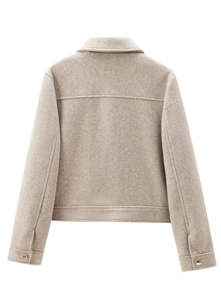 Aline - Wool Boxy Jacket Coat