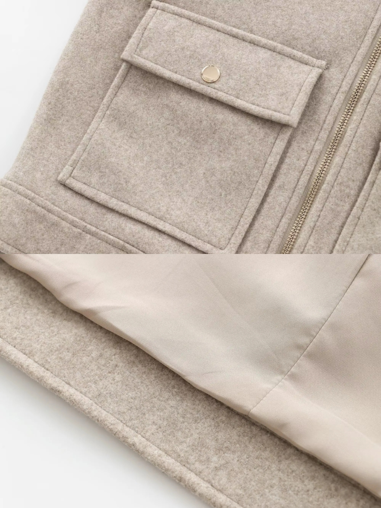 Aline - Wool Boxy Jacket Coat