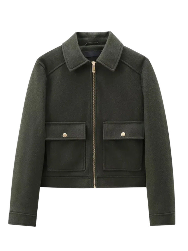 Aline - Wool Boxy Jacket Coat