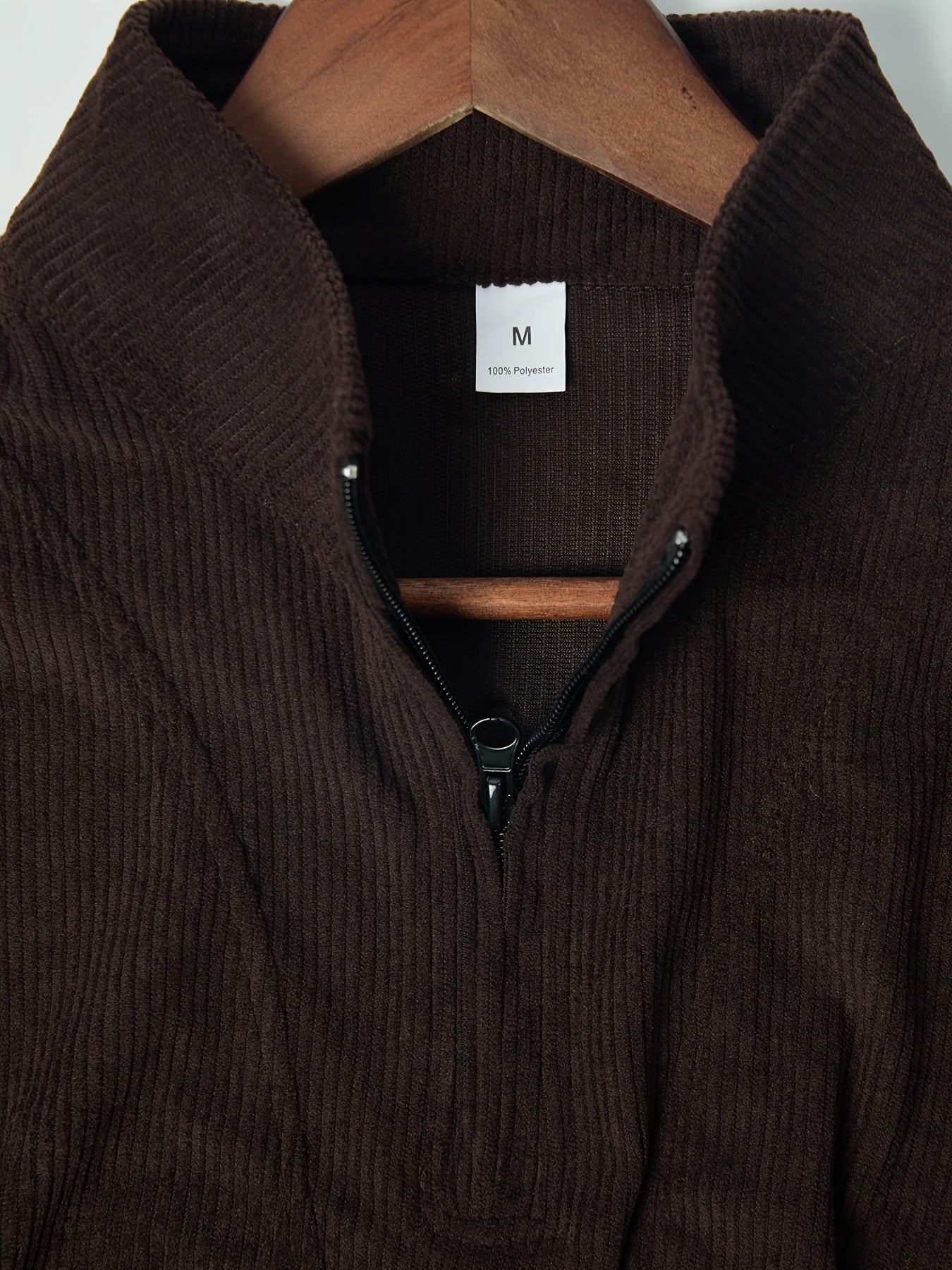 Caliah - Men's Corduroy Trousers & Half-Zip Jumper Set