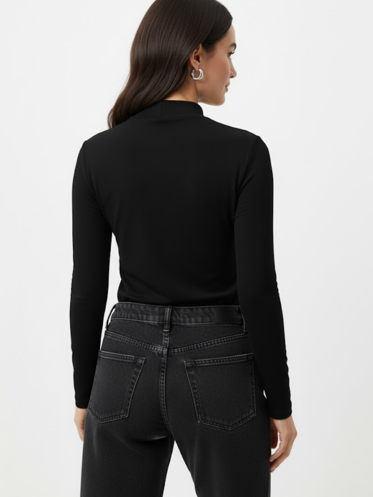 Caliah - Long-sleeve high-neck top