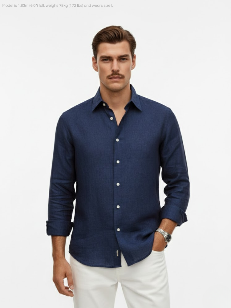 CALIAH - Shirt 100% Pure natural Linen