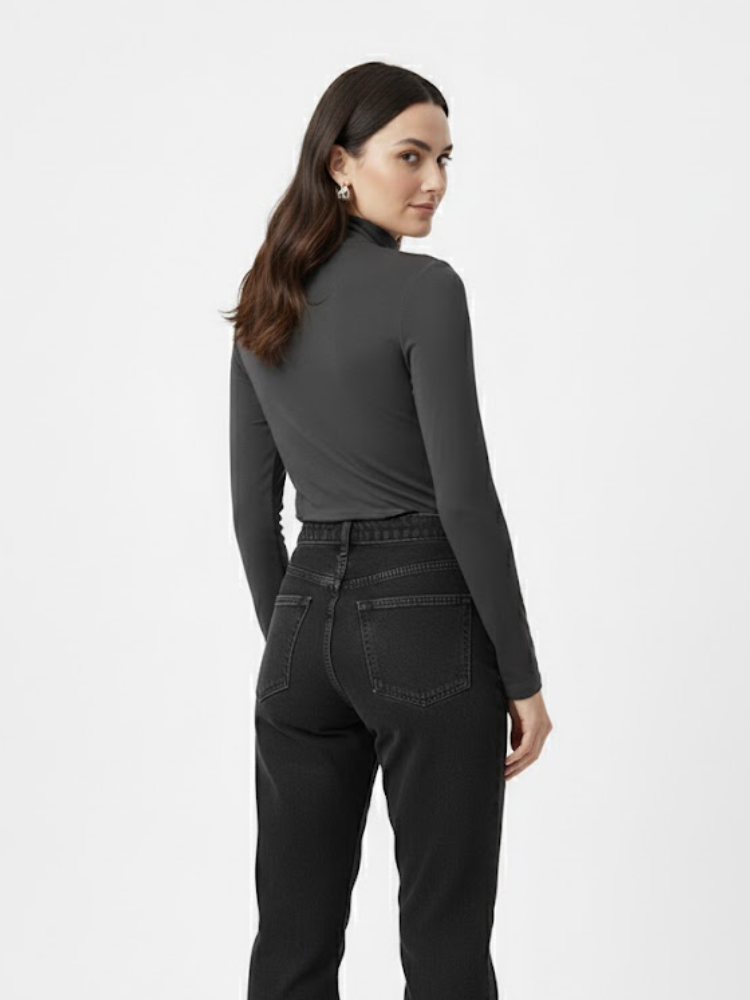 Caliah - Long-sleeve high-neck top