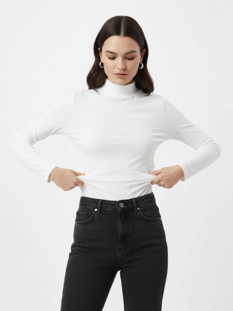 Caliah - Long-sleeve high-neck top