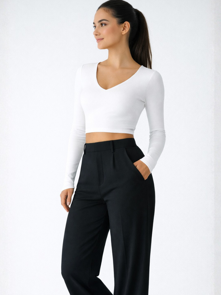 Caliah Signature - High Waist Wide-Leg Trousers