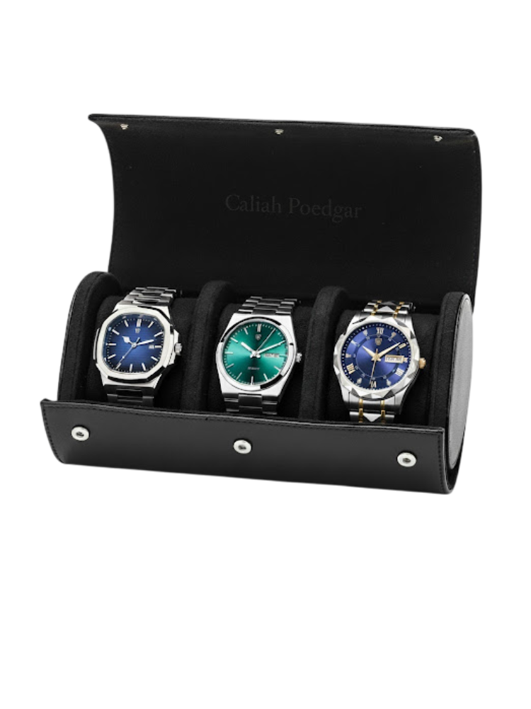 Caliah Poedgar Collection - 3 Time Pieces + Gift Case