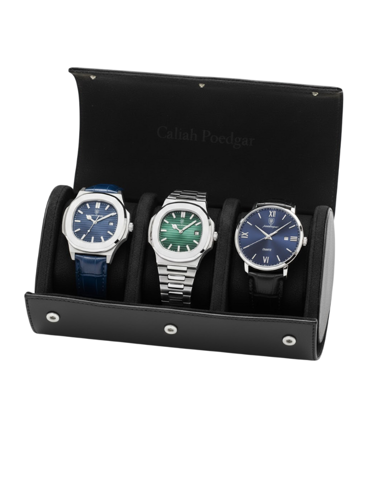 Caliah Poedgar Collection - 3 Time Pieces + Gift Case