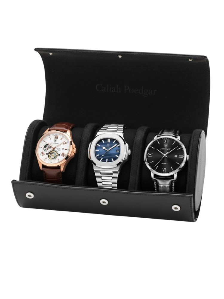 Caliah Poedgar Collection - 3 Time Pieces + Gift Case