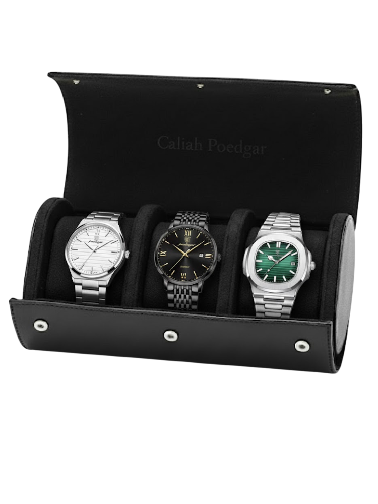 Caliah Poedgar Collection - 3 Time Pieces + Gift Case
