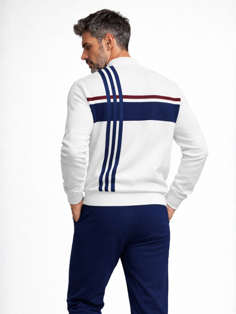 Zipper Long Sleeve Long Pants Two-Piece Set