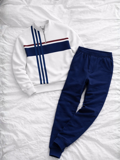 Zipper Long Sleeve Long Pants Two-Piece Set