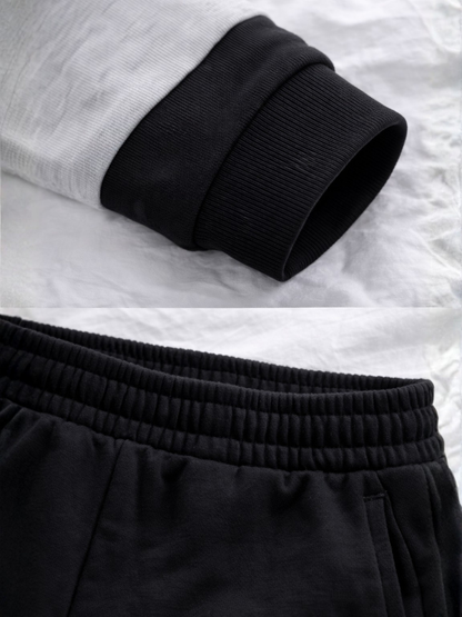 POLO Zipper Long Sleeve Long Pants Two-Piece Set