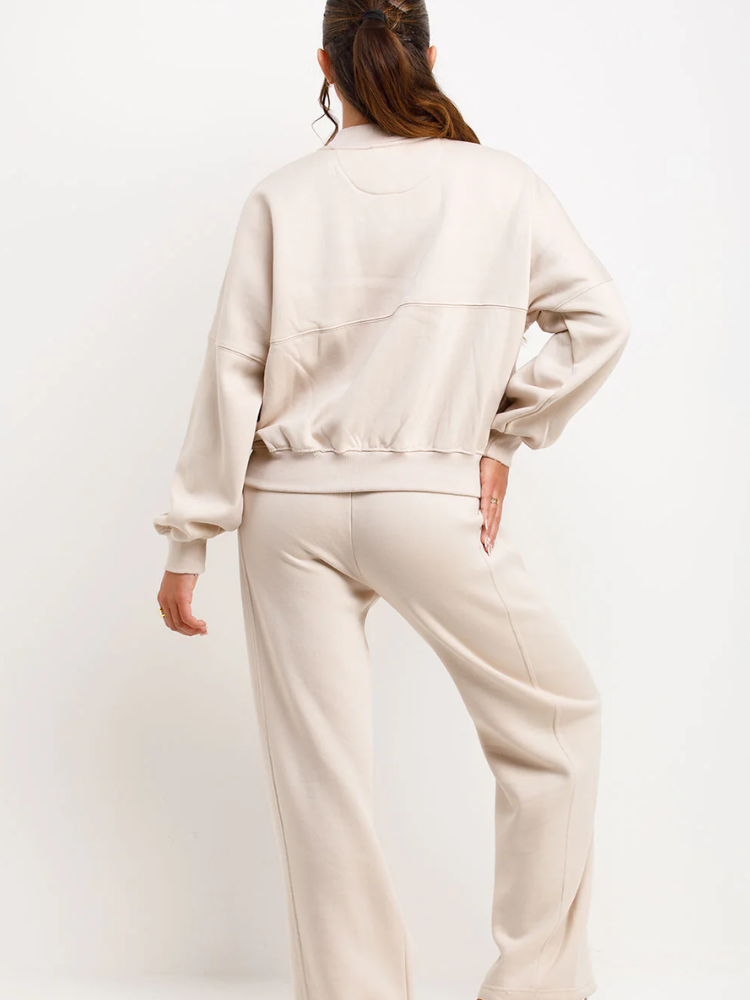 Breeze Set – Sweatshirt Jacket Bomber & Wide Leg