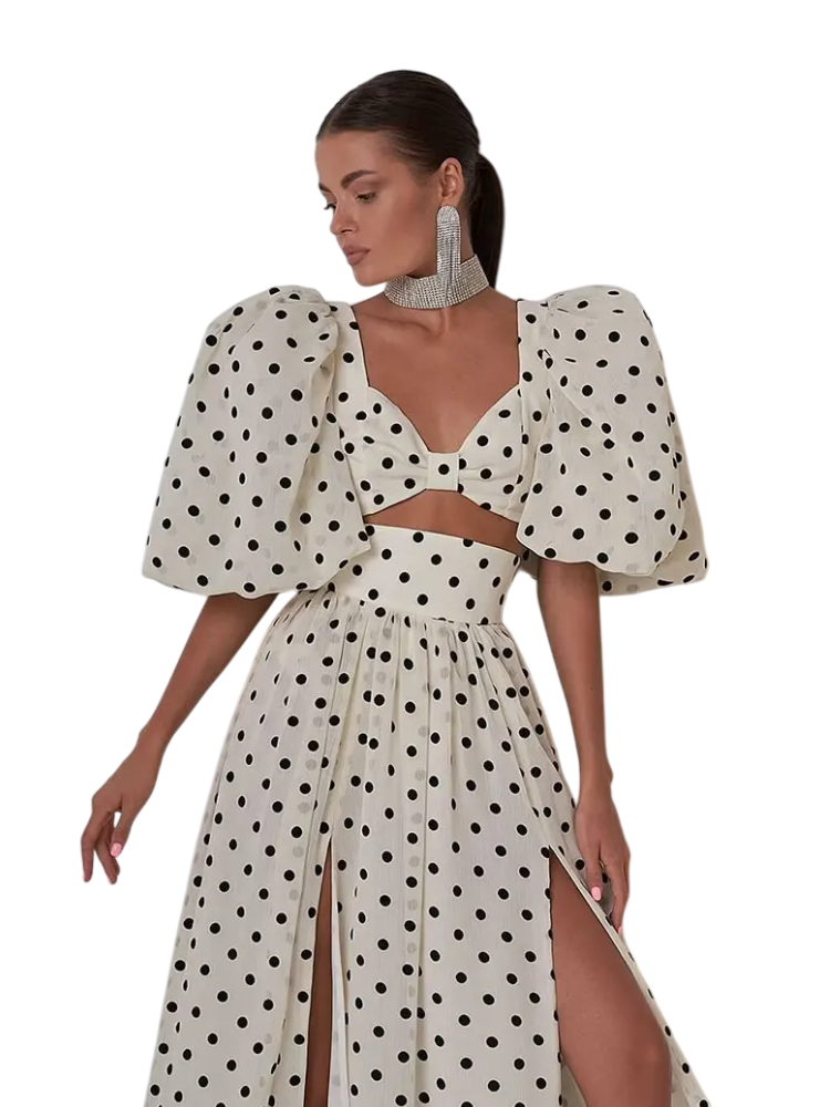 Caliah Polka Dot Skirt Set