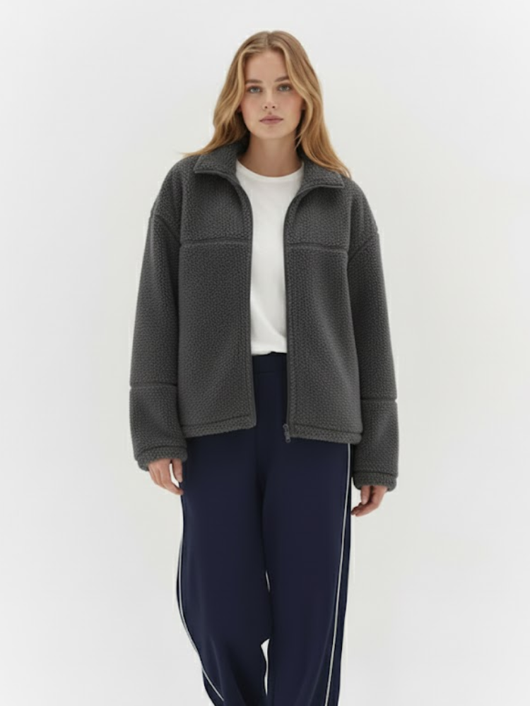 Caliah - Teddy Sweatshirt Jacket