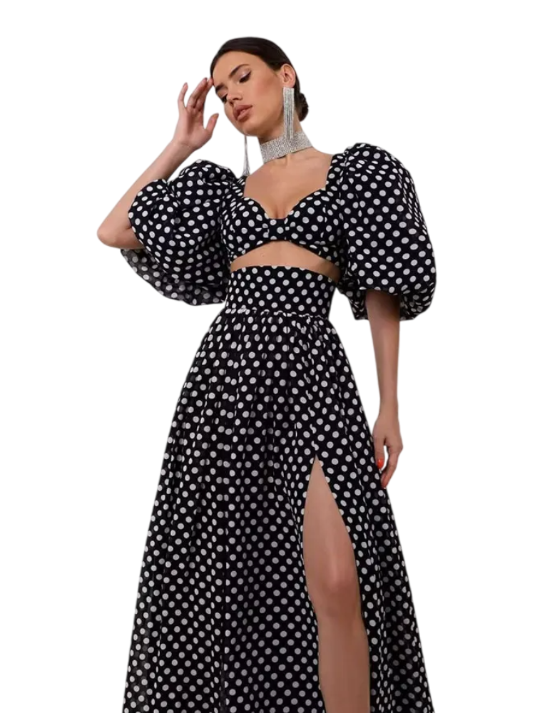 Caliah Polka Dot Skirt Set