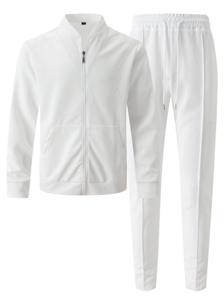 Caliah - Men's zipper jacket turtleneck and pants set