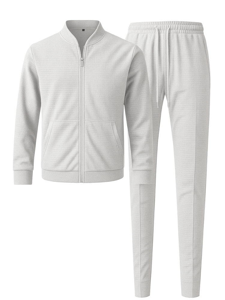 Caliah - Men's zipper jacket turtleneck and pants set