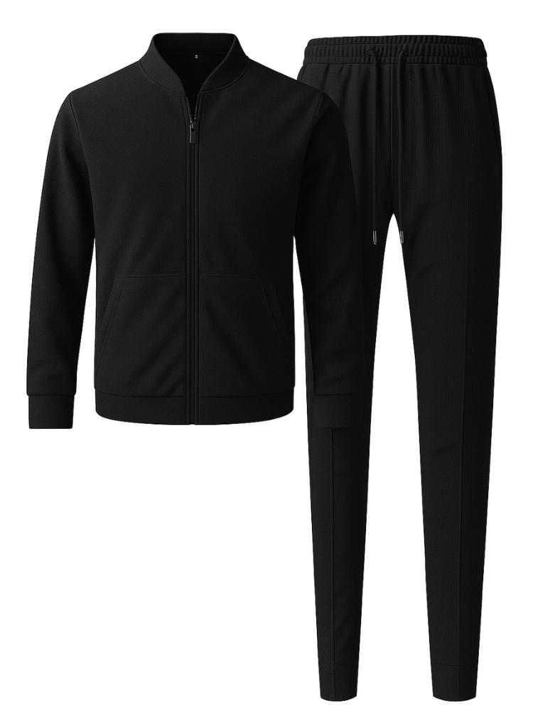 Caliah - Men's zipper jacket turtleneck and pants set