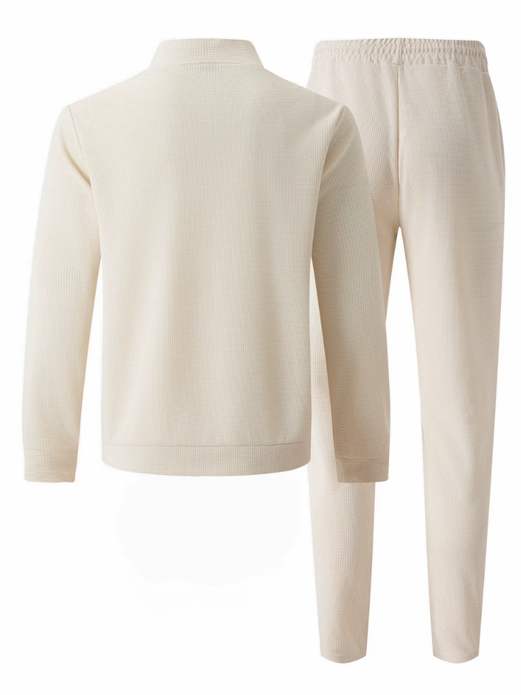 Caliah - Men's zipper jacket turtleneck and pants set