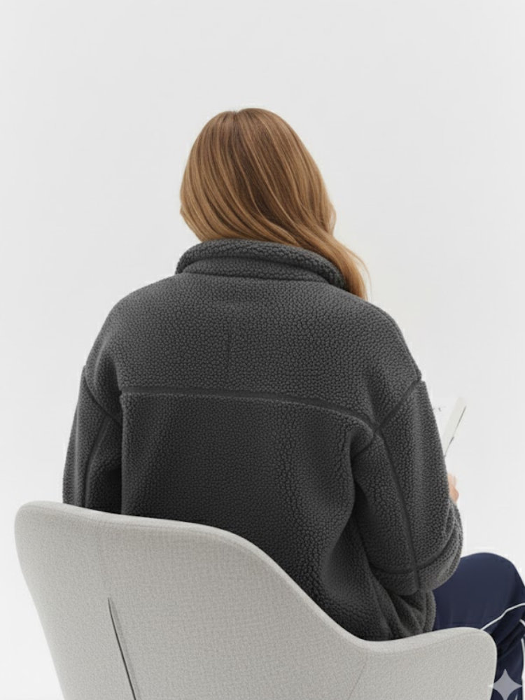 Caliah - Teddy Sweatshirt Jacket