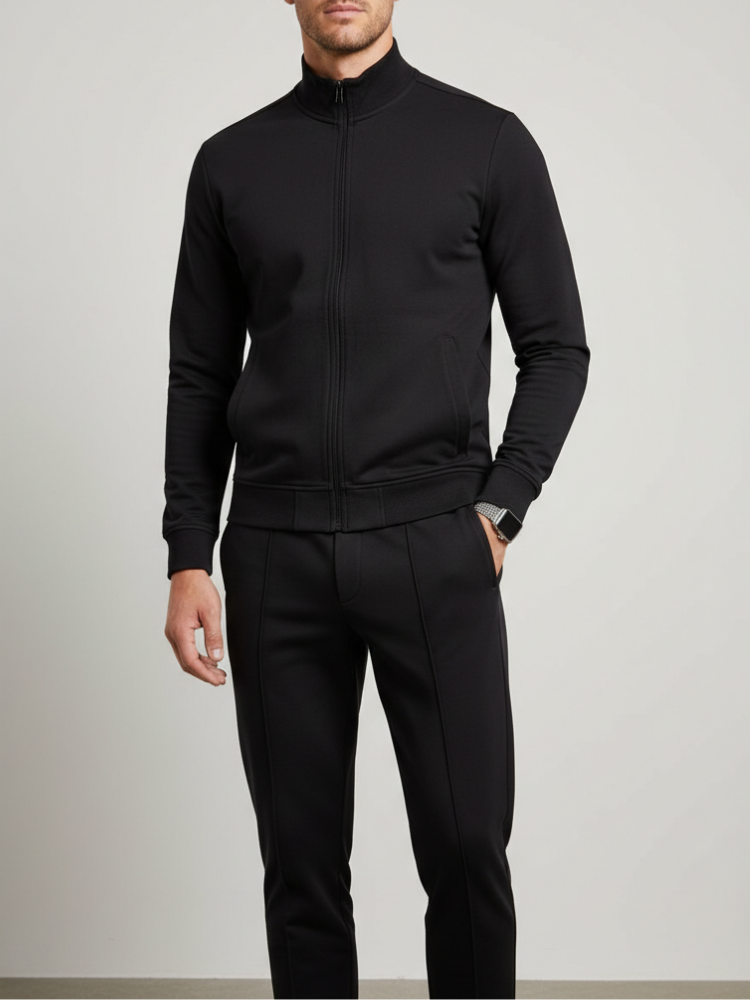 Caliah - Men's zipper jacket turtleneck and pants set