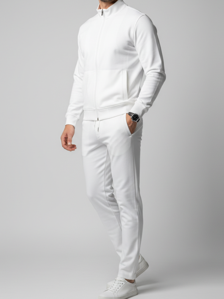 Caliah - Men's zipper jacket turtleneck and pants set