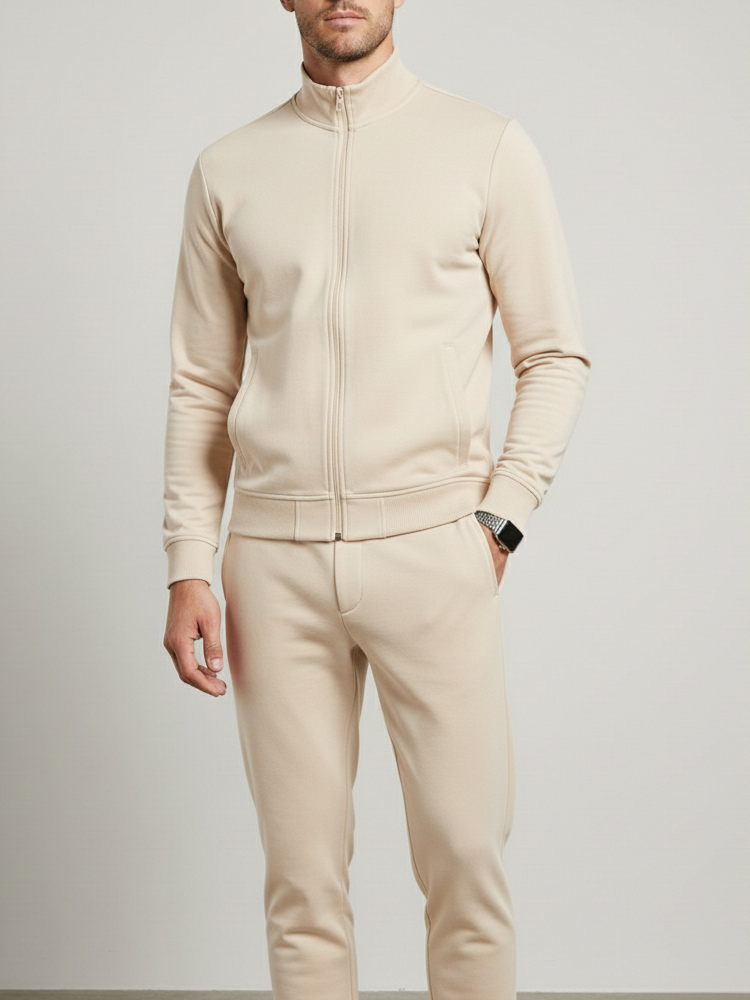 Caliah - Men's zipper jacket turtleneck and pants set