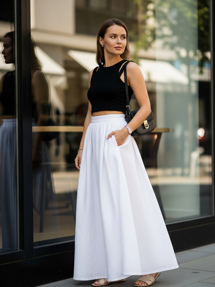 Caliah A-Line Maxi Skirt