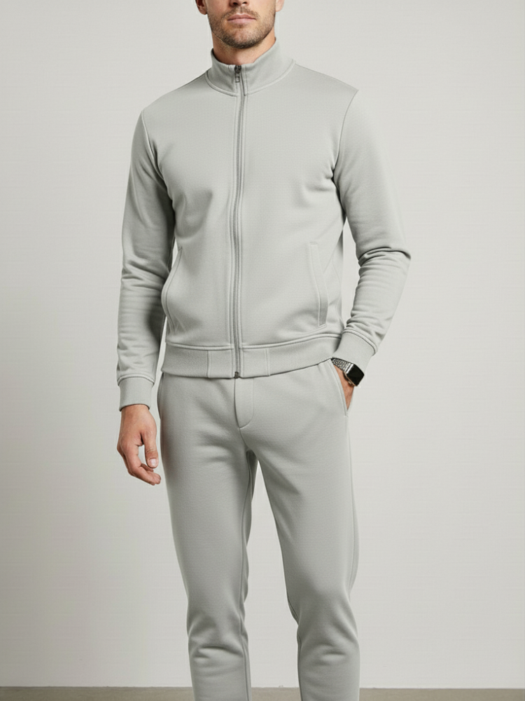 Caliah - Men's zipper jacket turtleneck and pants set
