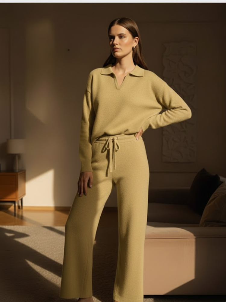 Casual Set for Loose Sweater and Wide Leg