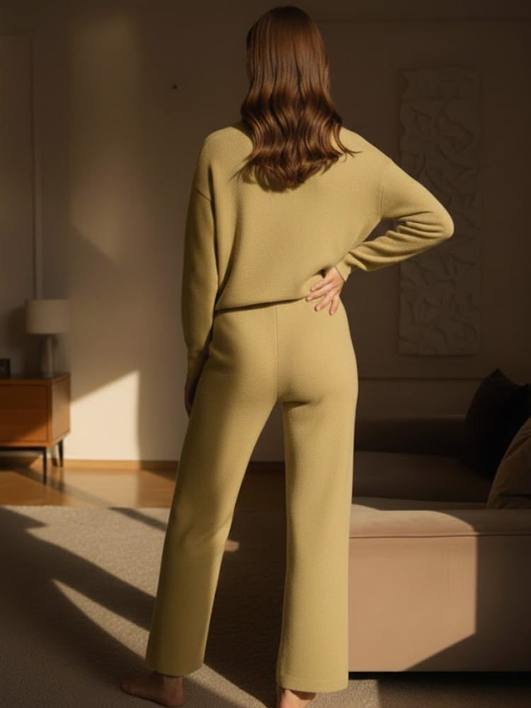 Casual Set for Loose Sweater and Wide Leg