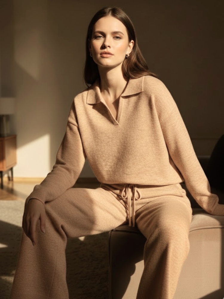 Casual Set for Loose Sweater and Wide Leg