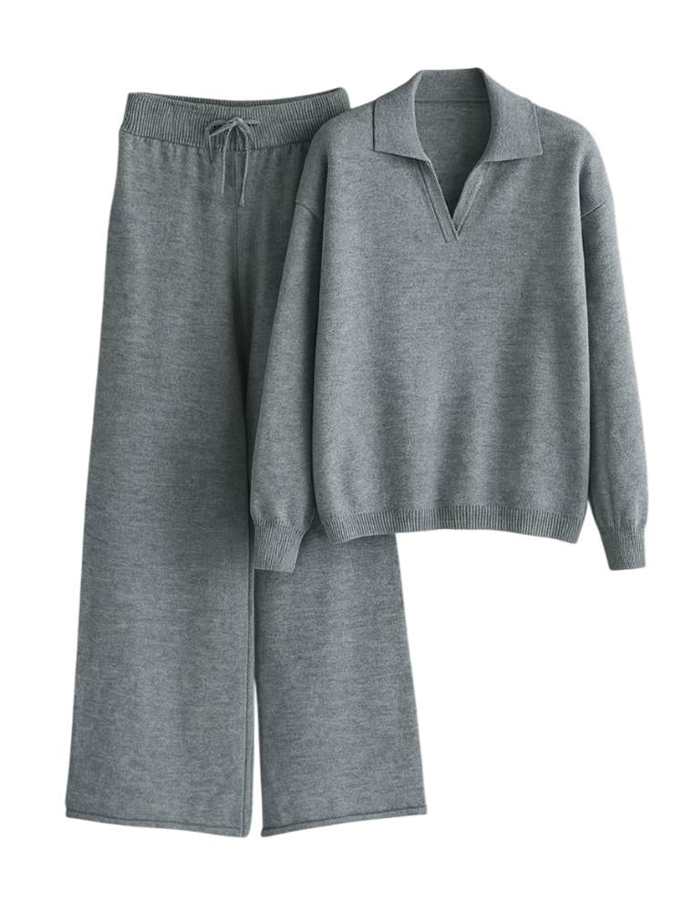 Casual Set for Loose Sweater and Wide Leg